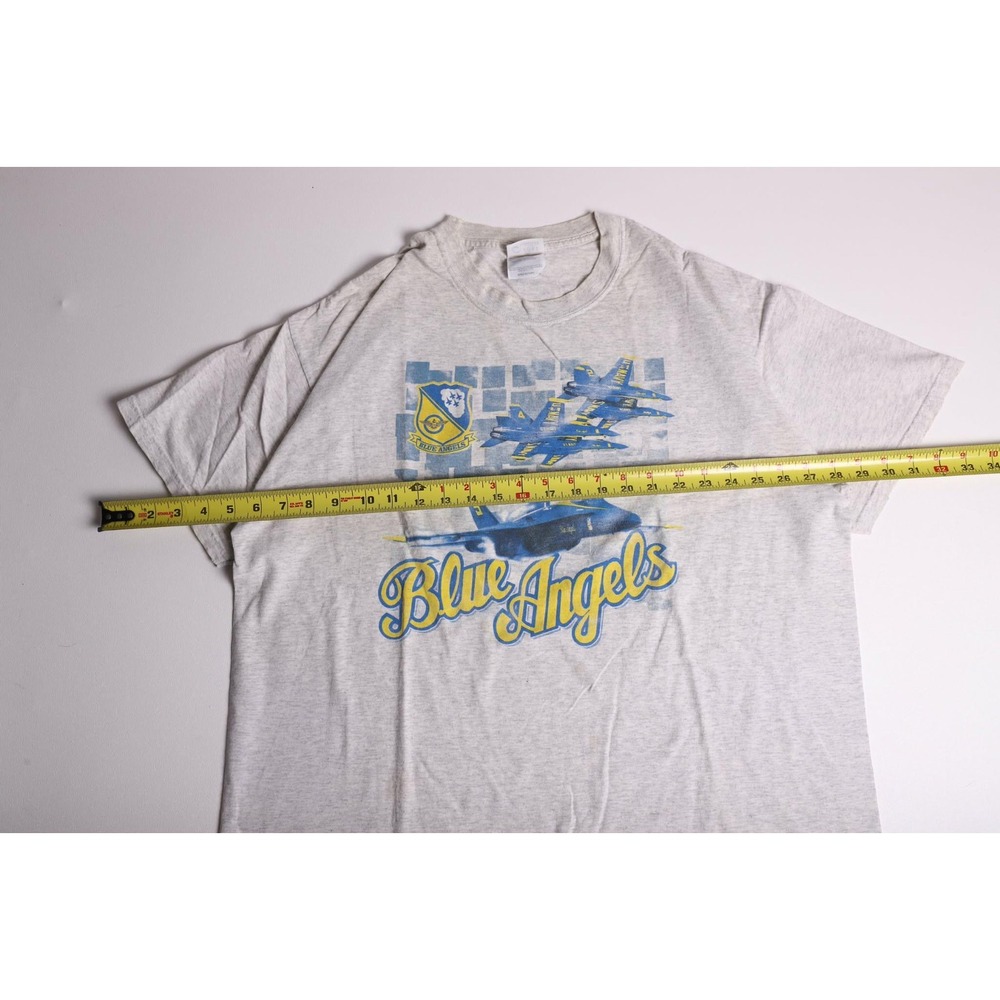 Vintage Port and Company Blue Angels US Navy T-Shirt Gray XL Double Sided - Picture 5 of 6